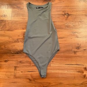 Halterneck Bodysuit Green